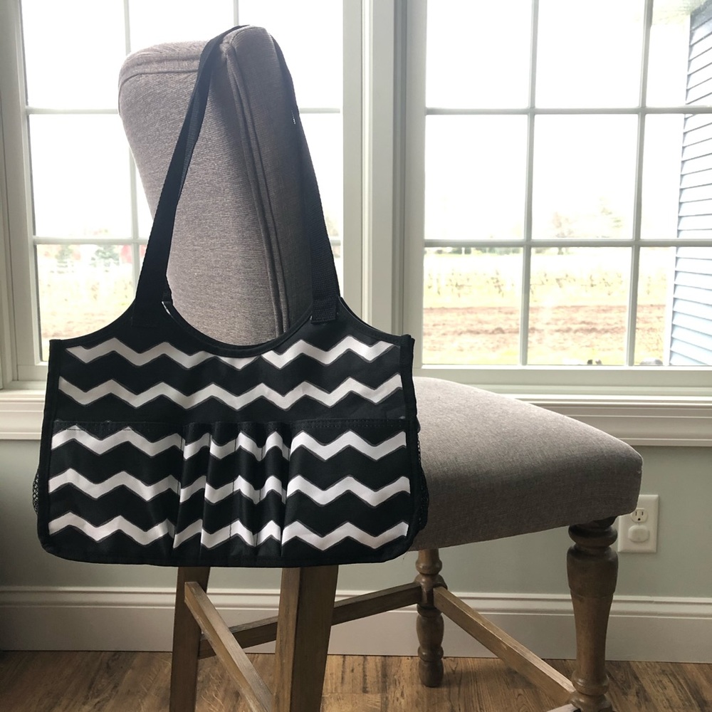 Black Chevron Keep it Tote